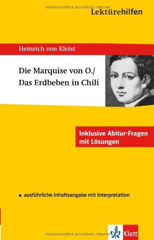 Lektürehilfen Heinrich von Kleist "Die Marquise von O..." /"Das Erdbeben in Chili