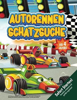 Auto Schatzsuche Kindergeburtstag ab 4 Jahren: Helft bei dieser Schnitzeljagd dem Rennauto Green das Rennen zu gewinnen! Ran ans Partysteuer! Alle Materialien enthalten. (Bravo Schatzsuche)