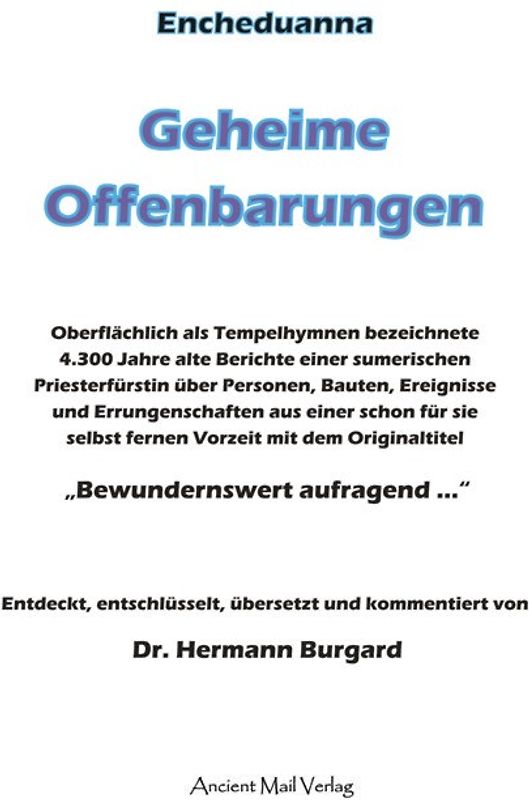 Encheduanna - Geheime Offenbarungen