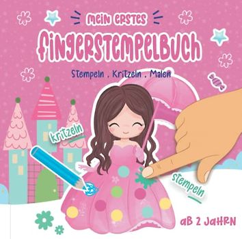 Fingerstempelbuch: Prinzessinnen Punktmarker Malbuch für Kinder Ab 1 jahr,,Dot Marker Aktivitätsbuch für Kleinkinder.