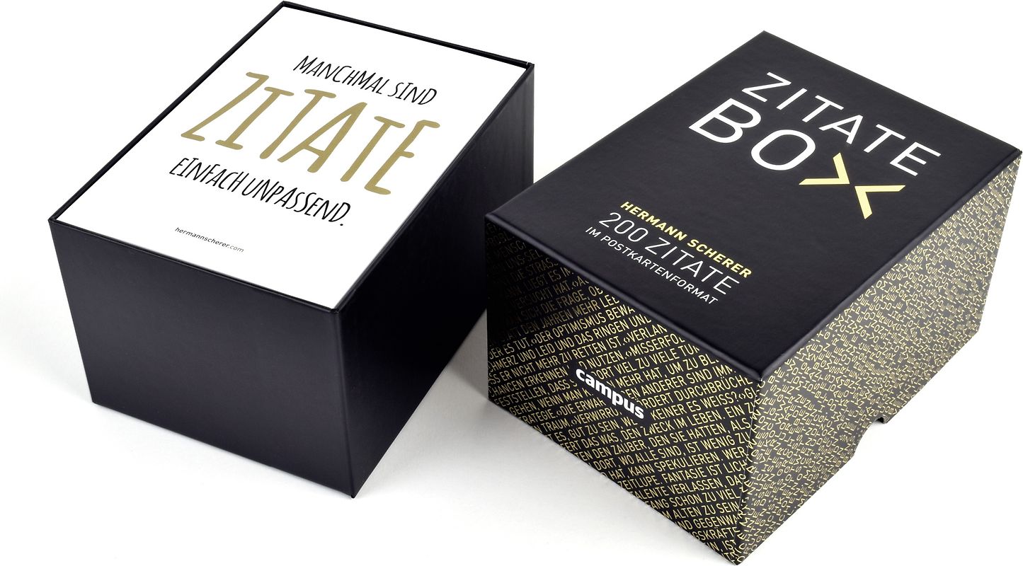 Zitate-Box schwarz