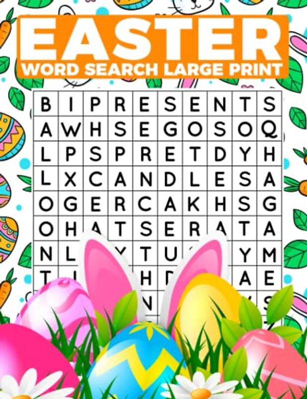 Easter Word Search Large Print: Fun Easter Activity Puzzle Book For Kids and Adults With Word Search