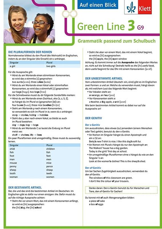 Klett Green Line 3 G9 Klasse 7 - Auf einen Blick