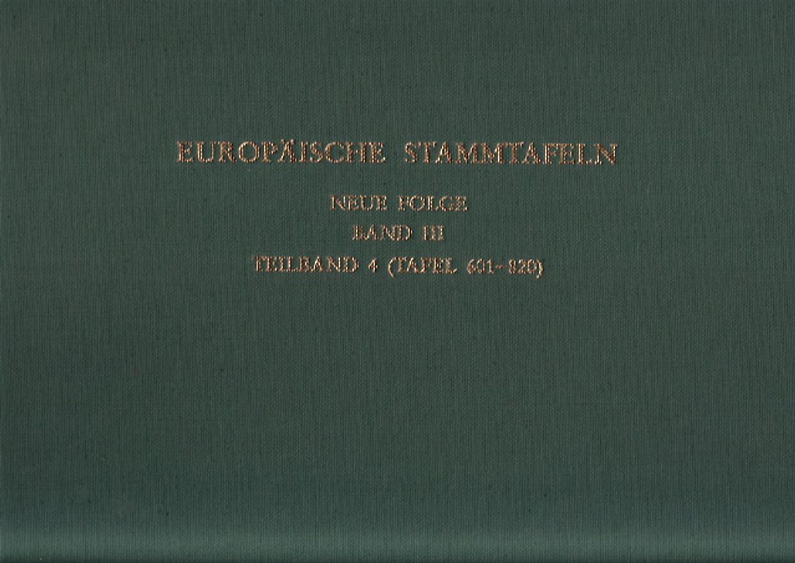 Europäische Stammtafeln. Neue Folge