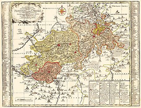 Karte des Neustädtischen Krieses- Neustadt/Orla 1757