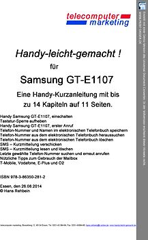 SAMSUNG GT-E1107 leicht-gemacht. Handy-leicht-gemacht für SAMSUNG GT-E1107