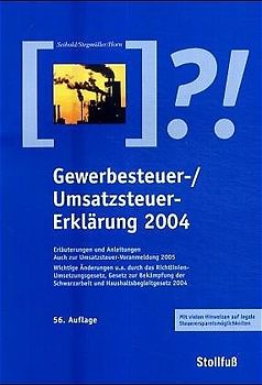 Gewerbe-/Umsatzsteuer-Erklärung 2004