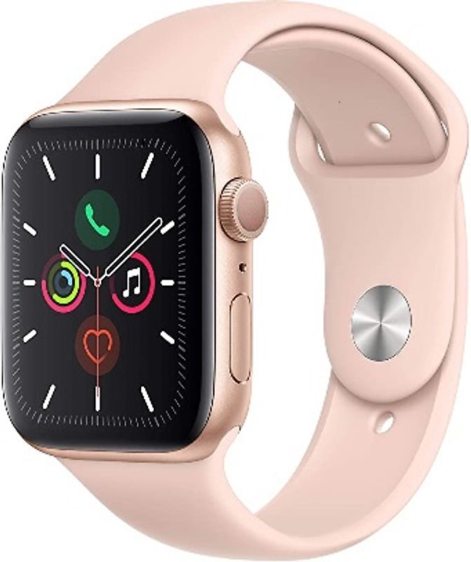 Apple Watch Series 5 44 mm Cassa in alluminio oro con Cinturino Sport rosa sabbia [Wi-Fi]