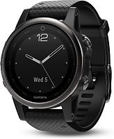 Garmin Fenix 5S 42 mm noir au bracelet silicone noir[Wi-Fi, Saphir Edition]