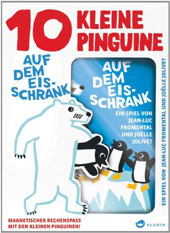 10 kleine Pinguine auf dem Eisschrank