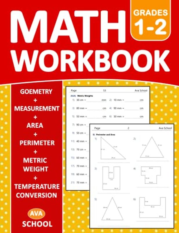 Geometry & Measurement Math Workbook for Grades 1-2 With answers: Geometry & Measurement Math Practice Workbook For kids Ages 6-8 With More 1000 ... | Geometry & Measurement Practice Worksheets