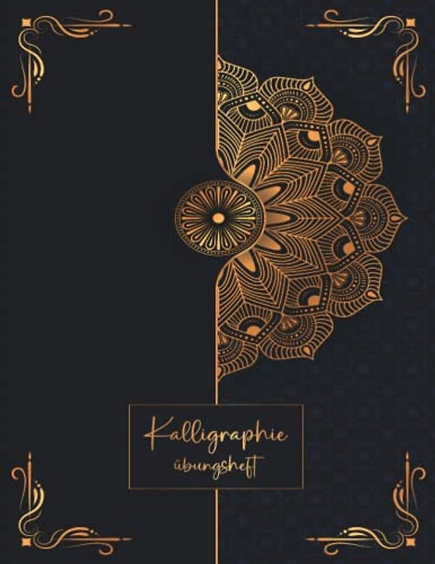 Kalligraphie Papier: DIN A4 Übungsheft - 120 Seiten | Schönschreiben Handlettering Übungspapier Schreibschrift