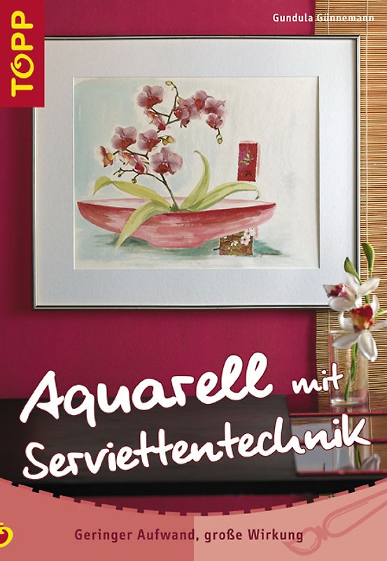 Aquarellbilder mit Serviettentechnik