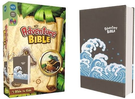 Niv, Adventure Bible, Leathersoft, Gray, Full Color Interior