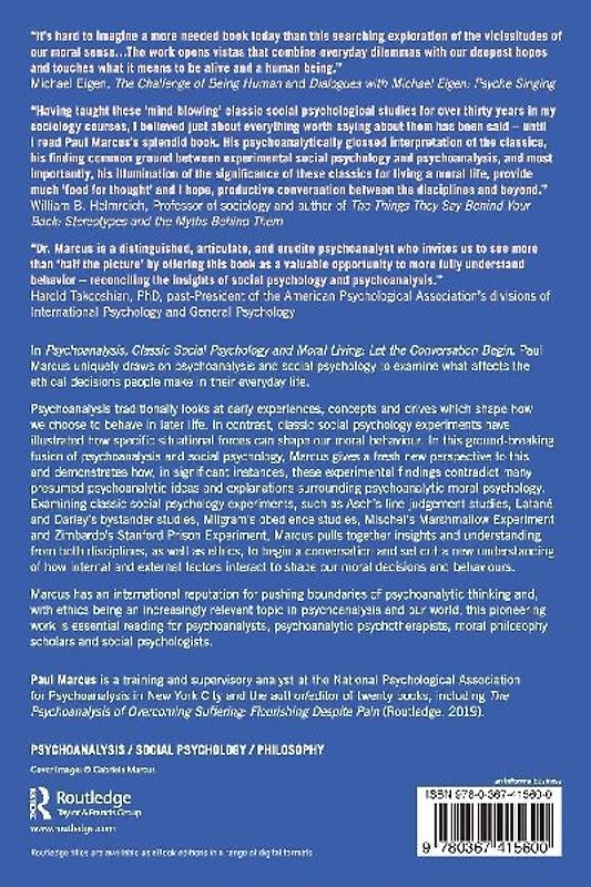 Psychoanalysis, Classic Social Psychology and Moral Living