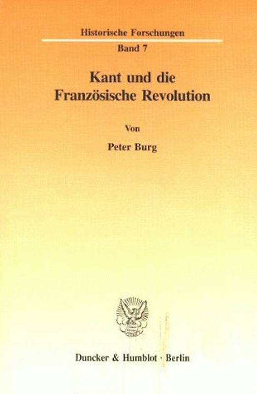 Kant und die Französische Revolution.
