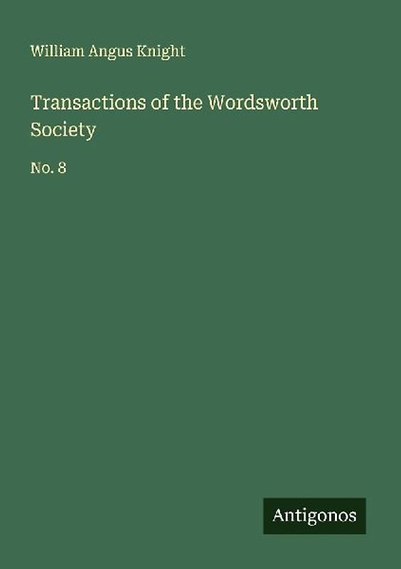 Transactions of the Wordsworth Society