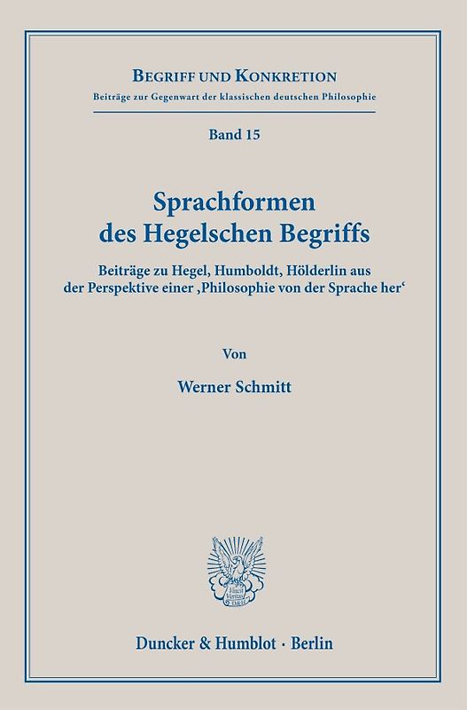 Sprachformen des Hegelschen Begriffs