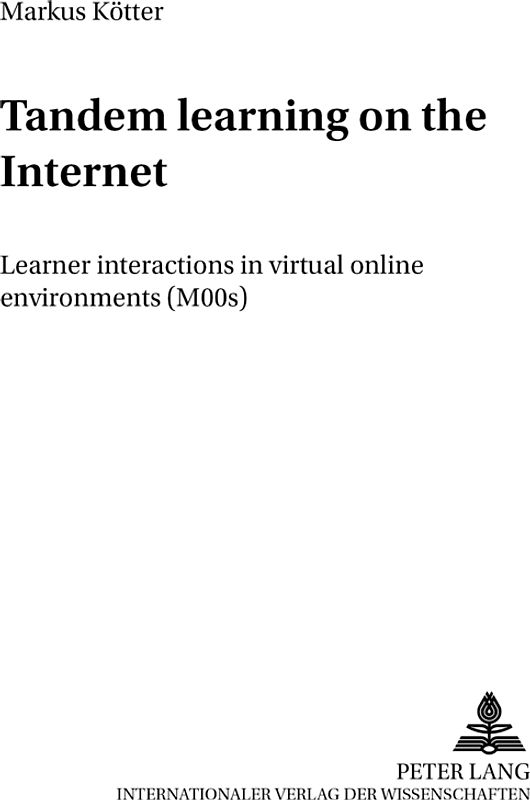Tandem learning on the Internet