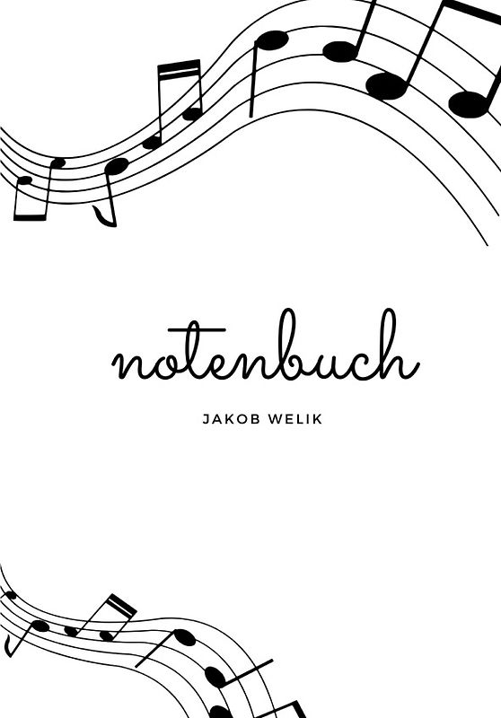 Notenheft: DIN A4 Notenlinienheft | 60 Seiten mit 12 Notenzeilen / Systeme pro Blatt | Papier 90g/m² | Musikheft mit Notenlinien