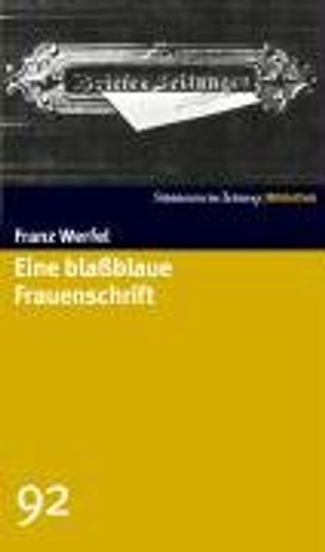 Eine blaßblaue Frauenschrift
