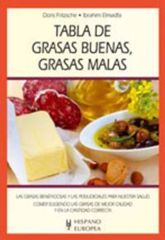 Tabla de grasas buenas, grasas malas