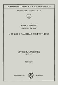 A Survey of Algebraic Coding Theory