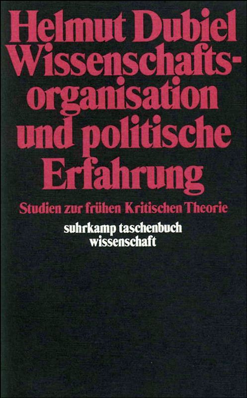 Wissenschaftsorganisation und politische Erfahrung