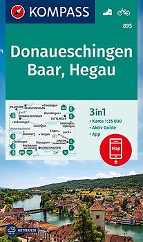 KOMPASS Wanderkarte 895 Donaueschingen, Baar, Hegau 1:35.000