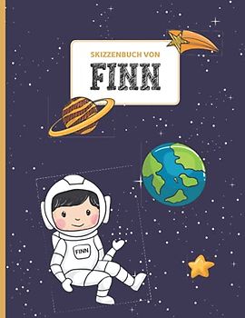 Name Finn Personalisiert Geschenk: Schönes Skizzenbuch für Kinder mit Finn's Namen ein Individualisiertes Buch mit Vorname Finn zum Zeichnen und Malen das personalisierte Namensgeschenk