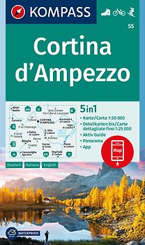 KOMPASS Wanderkarte 55 Cortina d'Ampezzo 1:50.000