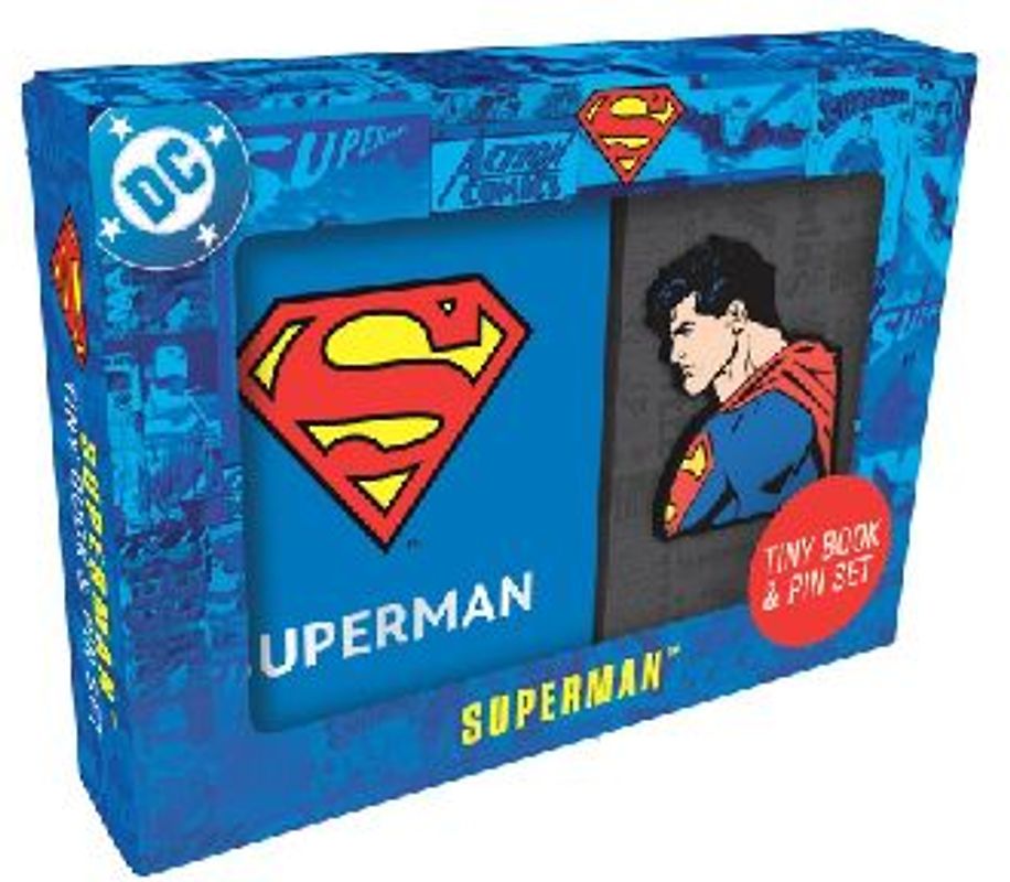 DC Comics: Superman Tiny Book and Pin Set