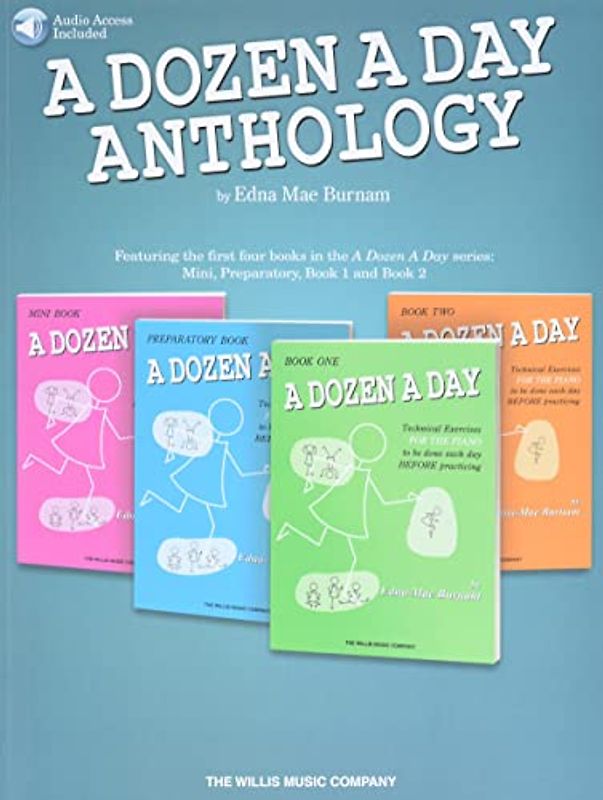 A Dozen a Day Anthology (Mini Preparatory 1 and 2 Books) - Beginner Piano Book for Kids & Teache