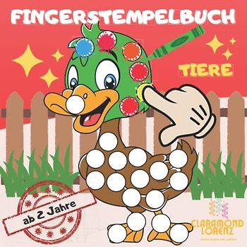 Fingerstempelbuch für Kinder ab 2 Jahren: Fingerstempeln Malen und Basteln! Süße Fingerabdruck Tieren zum Kreativen Malen und Basteln mit deinen Fingerstempelfarben | Bastelbuch für Jungen und Mädchen