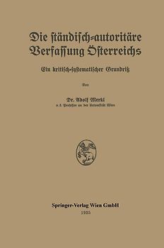 Die ständisch-autoritäre Verfassung Österreichs