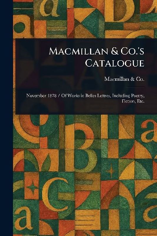 Macmillan & Co.'s Catalogue