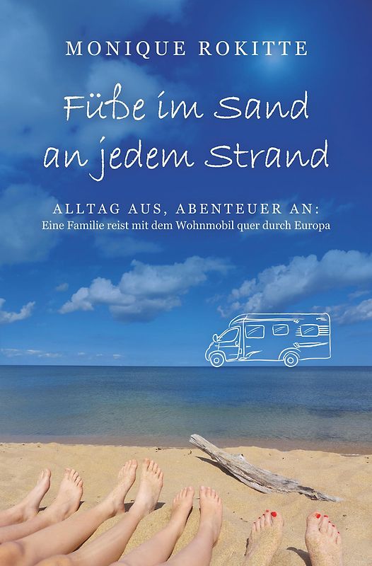 Füße im Sand an jedem Strand