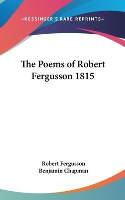 The Poems of Robert Fergusson 1815
