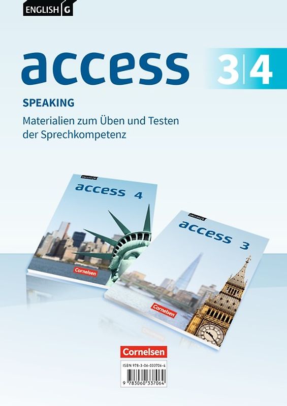 English G Access - Allgemeine Ausgabe / Band 3/4: 7./8. Schuljahr - Speaking - Materialien zum Üben und Testen der Sprechkompetenz