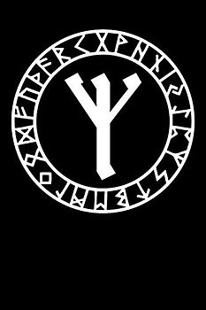 Viking Algiz Rune to Ward Off Evil: Blank Lined Notebook, Journal or Diary