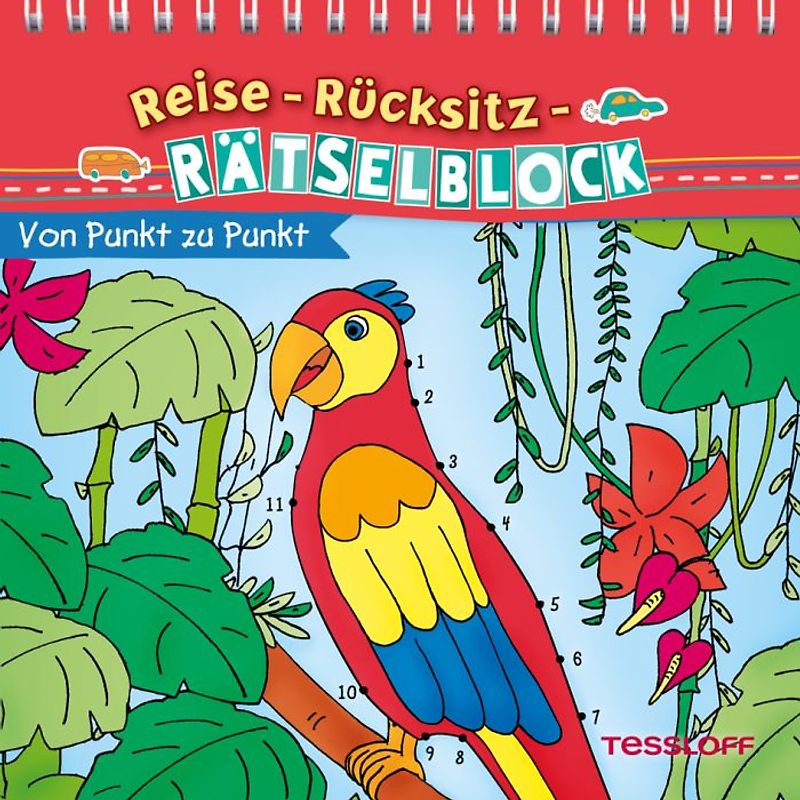 Reise-Rücksitz-Rätselblock Von Punkt zu Punkt