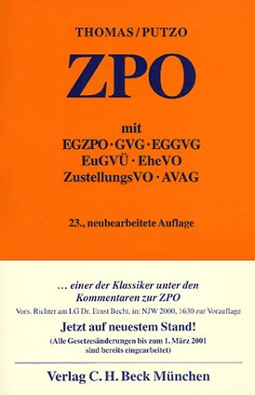 Zivilprozessordnung (ZPO). Mit Gerichtsverfassungsgesetz, den Einführungsgesetzen und europarechtlichen Vorschriften (EuGVÜ, LGVÜ, EheVO, ZustellungsVO, AVAG)