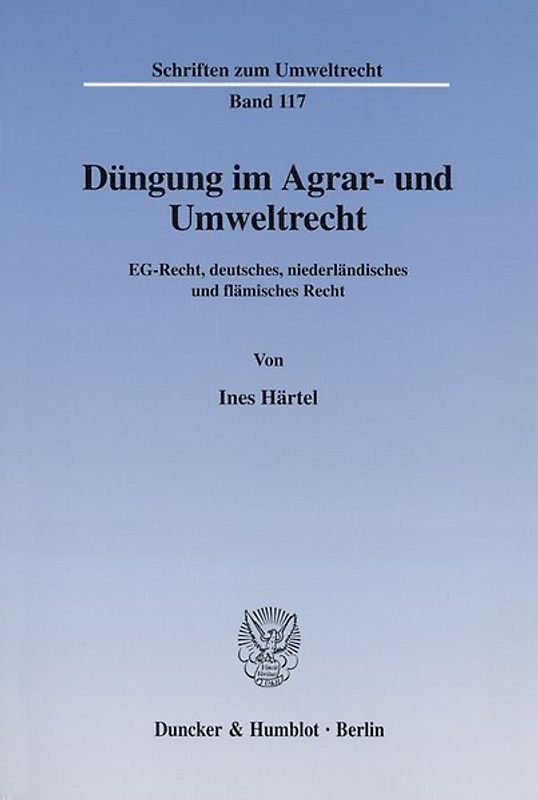 Düngung im Agrar- und Umweltrecht.