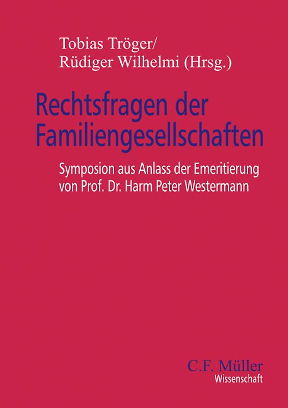 Rechtsfragen der Familiengesellschaften