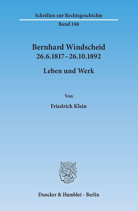 Bernhard Windscheid 26.6.1817–26.10.1892.