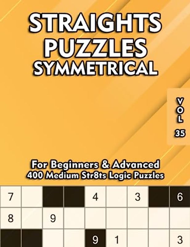 Medium Straights Sudoku Variation: Symmetrical Str8ts for Adults & Clever Kids
