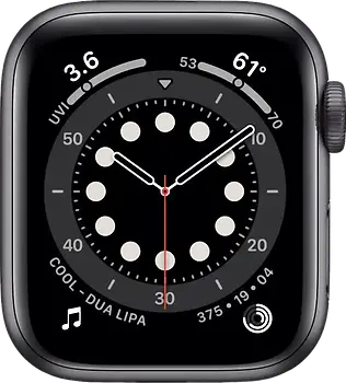 Apple Watch Series 6 40 mm Boîtier aluminium gris sidéral [Wi-Fi + Cellulaire]