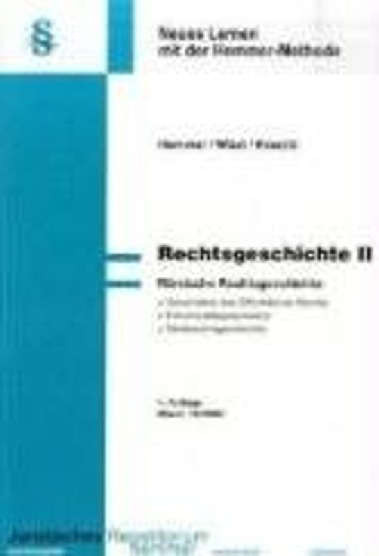 Rechtsgeschichte II