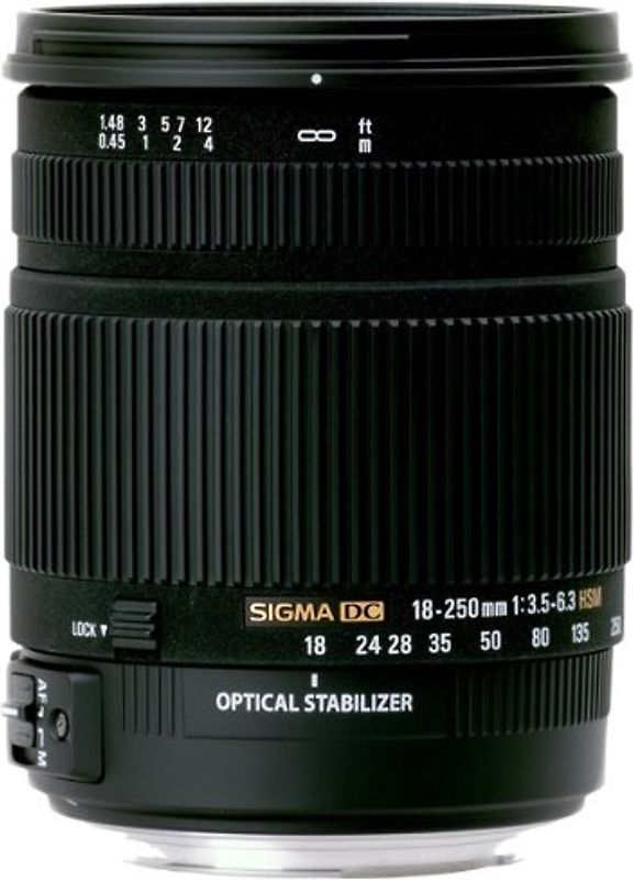 Sigma 18-250 mm F3.5-6.3 DC HSM OS 72 mm Filtergewinde (Canon EF Anschluss) schwarz