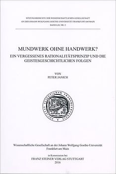 Mundwerk ohne Handwerk?